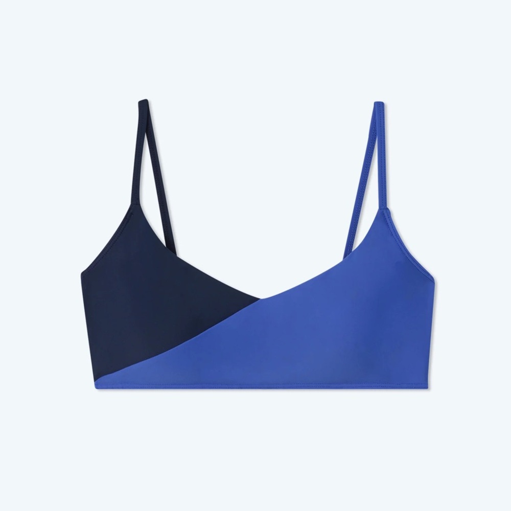 NWT [Summersalt] Marina Bikini Swim Top Deep Sea/Hydrangea Womens Multiple Sizes - Picture 4 of 12